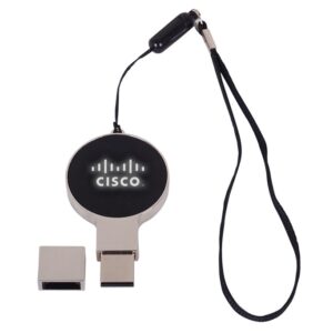 Metal Led Işıklı Yuvarlak USB Bellek