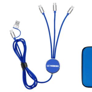 Uzun Led Işıklı Şarj Kablosu