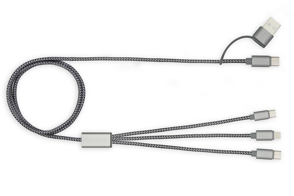 VIRGO1.jpg Kopmayan Örgülü Çoklu Şarj Kablosu - Görsel 1