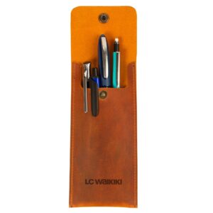 Çıtçıtlı Deri Kalemlik