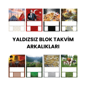 Yaldızsız Blok Takvim Arkalık